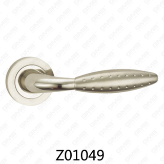 Maniglia per porta con rosetta in alluminio e lega di zinco in zama con rosetta rotonda (Z01049)