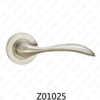 Maniglia per porta con rosetta in alluminio e lega di zinco in zama con rosetta rotonda (Z01025)