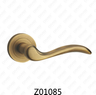 Maniglia per porta con rosetta in alluminio e lega di zinco in zama con rosetta rotonda (Z01085)