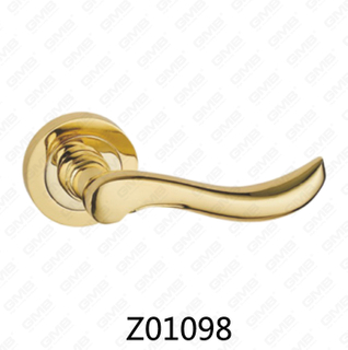 Maniglia per porta con rosetta in alluminio e lega di zinco in zama con rosetta rotonda (Z01098)