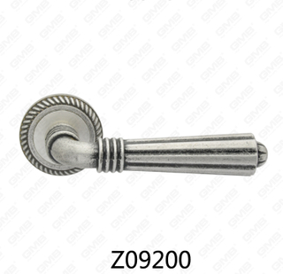 Maniglia per porta con rosetta in alluminio e lega di zinco in zama con rosetta rotonda (Z09200)