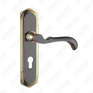 Manico della porta tirare la maniglia hardware per porte in legno manico della porta della porta sulla piastra per il blocco a mortasa tramite in lega di zinco o maniglia della piastra della porta in acciaio (ZM59008-HG)