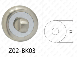 Bocchetta rotonda per maniglia per porta in alluminio in lega di zinco Zama (Z01-BK03)