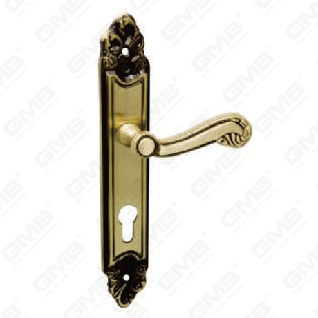 Manico della porta tirare la maniglia hardware della porta in legno manico della porta della porta sulla piastra per il blocco a mortasa tramite in lega di zinco o maniglia della piastra della porta in acciaio (215309)