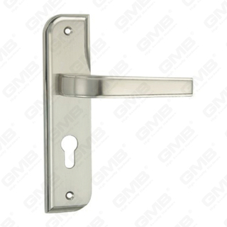 Manico della porta tirare la maniglia hardware della porta in legno manico della serratura sulla piastra per il blocco a mortasa tramite in lega di zinco o maniglia della piastra della porta in acciaio (CM572-C120-K)