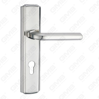 Manico della porta tirare la maniglia hardware della porta in legno manico della serratura sulla piastra per il blocco a mortasa tramite in lega di zinco o maniglia della piastra della porta in acciaio (ZM84110-K)