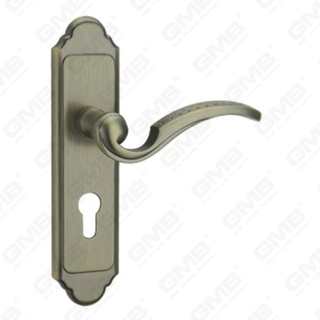 Manico della porta tirare la maniglia hardware della porta in legno manico della serratura sulla piastra per il blocco a mortasa tramite in lega di zinco o maniglia della piastra della porta in acciaio (CM588-C33-DAB)