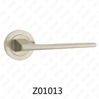 Maniglia per porta con rosetta in alluminio e lega di zinco in zama con rosetta rotonda (Z01013)