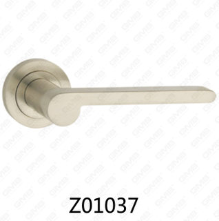 Maniglia per porta con rosetta in alluminio e lega di zinco in zama con rosetta rotonda (Z01037)