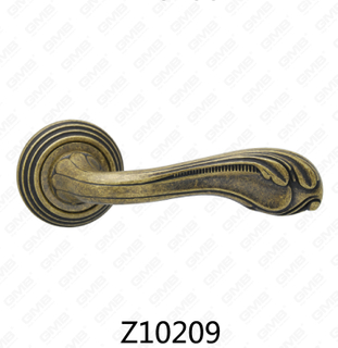 Maniglia per porta con rosetta in alluminio e lega di zinco in zama con rosetta rotonda (Z10209)
