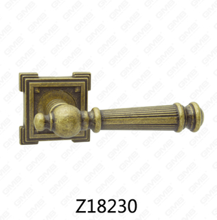 Maniglia per porta con rosetta in alluminio e lega di zinco in zama con rosetta rotonda (Z18230)