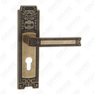 Manico della porta tirare la maniglia hardware della porta in legno manico della porta della porta sulla piastra per il blocco a mortasa tramite zinco o maniglia della piastra della porta in acciaio (ZM632B32-DHB)