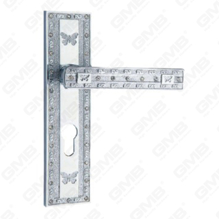 Manico della porta tirare la maniglia hardware della porta in legno maniglia della porta sulla piastra per il blocco a mortasa tramite in lega di zinco o maniglia della piastra della porta in acciaio (ZM45287-PC X)