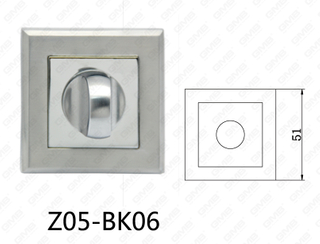 Bocchetta quadrata per maniglia per porta in alluminio in lega di zinco Zama (Z05-BK06)