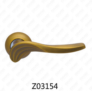 Maniglia per porta con rosetta in alluminio e lega di zinco in zama con rosetta rotonda (Z02154)
