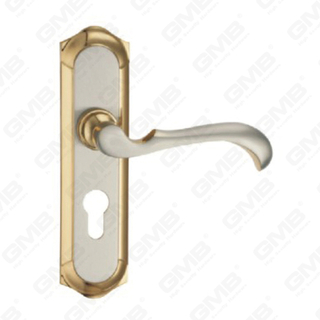 Manico della porta tirare la maniglia hardware della porta in legno manico della serratura sulla piastra per il blocco a mortasa tramite in lega di zinco o maniglia della piastra della porta in acciaio (ZM60908-SN GPB)