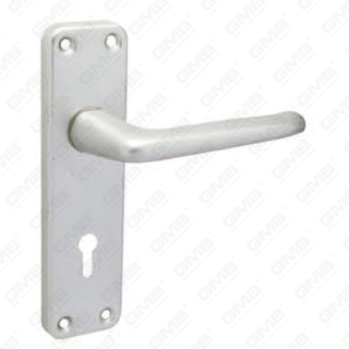 Maniglia per porta in alluminio ossigenato su piastra maniglia per porta (39913)