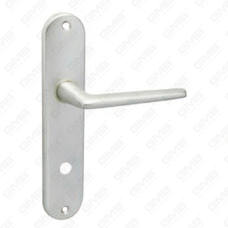 Maniglia per porta in alluminio ossigenato su piastra maniglia per porta (9012B)