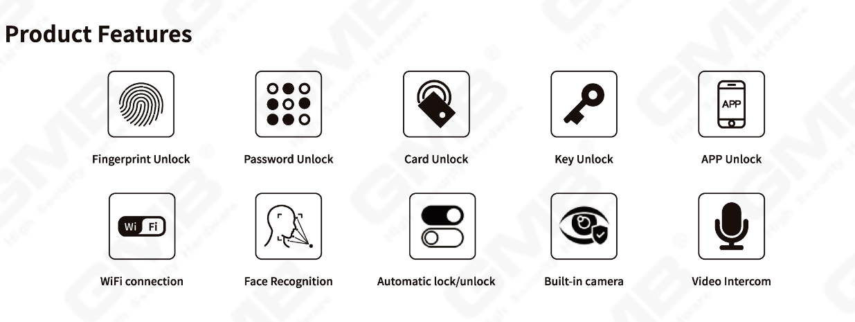 Face Riconoscimento Smart Lock (823)