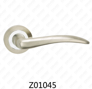 Maniglia per porta con rosetta in alluminio e lega di zinco in zama con rosetta rotonda (Z01045)