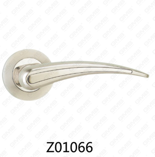 Maniglia per porta con rosetta in alluminio e lega di zinco in zama con rosetta rotonda (Z01066)