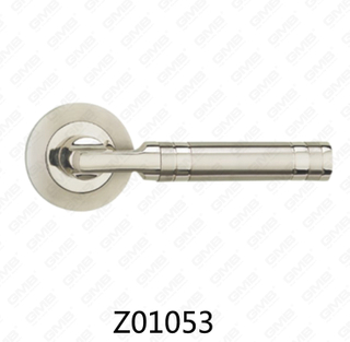 Maniglia per porta con rosetta in alluminio e lega di zinco in zama con rosetta rotonda (Z01053)