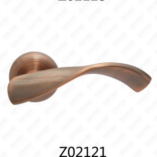Maniglia per porta con rosetta in alluminio e lega di zinco in zama con rosetta rotonda (Z02121)