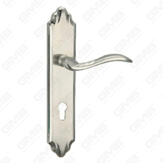 Manico della porta tirare la maniglia hardware della porta in legno manico della serratura sulla piastra per il blocco a mortasa tramite in lega di zinco o maniglia della piastra della porta in acciaio (ZL91013-K)