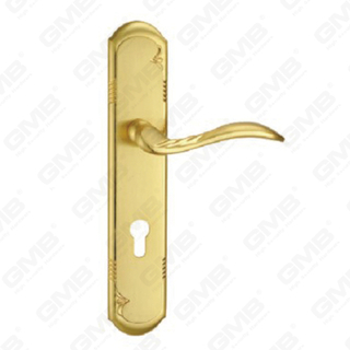 Manico della porta tirare la maniglia hardware per porte in legno manico a blocco della porta sulla piastra per il blocco a mortasa tramite zinco o maniglia della piastra della porta in acciaio (ZL93238-GSB e GPB)