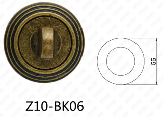 Bocchetta rotonda per maniglia per porta in alluminio in lega di zinco Zama (Z10-BK06)