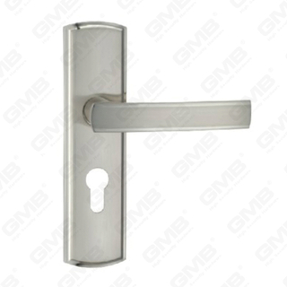 Manico della porta tirare la maniglia hardware della porta in legno manico della serratura sulla piastra per il blocco a mortasa tramite in lega di zinco o maniglia della piastra della porta in acciaio (ZM60330-K)