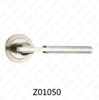 Maniglia per porta con rosetta in alluminio e lega di zinco in zama con rosetta rotonda (Z01050)
