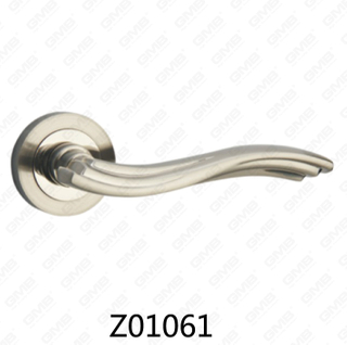 Maniglia per porta con rosetta in alluminio e lega di zinco in zama con rosetta rotonda (Z01061)