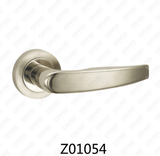 Maniglia per porta con rosetta in alluminio e lega di zinco in zama con rosetta rotonda (Z01054)