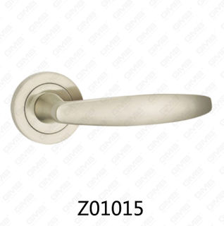 Maniglia per porta con rosetta in alluminio e lega di zinco in zama con rosetta rotonda (Z01015)