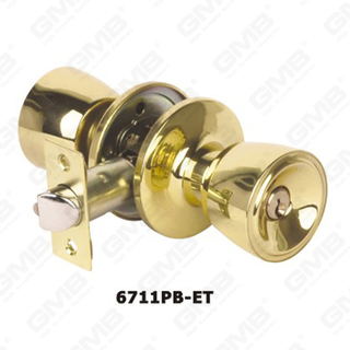 Blocco a manopola tubolare standard ANSI ad alta sicurezza Lock di manopola tubolare a tasto tubolare (6711pb-ET)