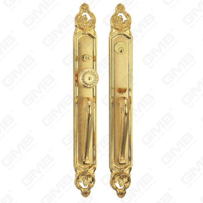 Maniglia per porta esterna della villa in ottone ad alta sicurezza Finitura GPB BF (UT9810-GPB)