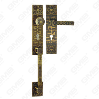 Maniglia per porte esterne in lega di zinco per molti tipi di porte in legno e porte in metallo (E8313-DYB)