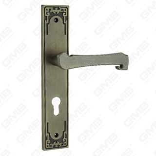 Manico della porta tirare la maniglia hardware della porta in legno manico della serratura sulla piastra per il blocco a mortasa tramite in lega di zinco o maniglia della piastra della porta in acciaio (E715-Z36-Dab)