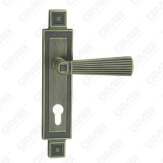 Manico della porta tirare la maniglia hardware della porta in legno manico della serratura sulla piastra per il blocco a mortasa tramite zinco o maniglia della piastra della porta in acciaio (ZM858B40-dab)