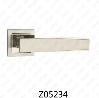 Maniglia per porta con rosetta in alluminio e lega di zinco in zama con rosetta rotonda (Z05234)