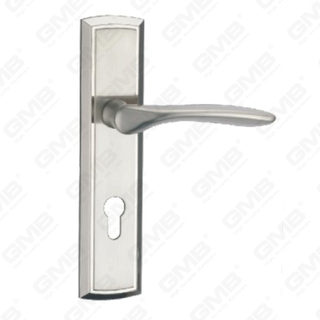 Manico della porta tirare la maniglia hardware della porta in legno manico della serratura sulla piastra per il blocco a mortasa tramite in lega di zinco o maniglia della piastra della porta in acciaio (ZM84050-K)