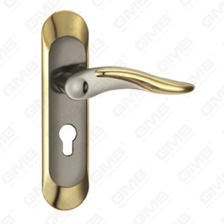 Manico della porta tirare la maniglia hardware della porta in legno manico della porta sulla piastra per il blocco a mortasa tramite in lega di zinco o maniglia della piastra della porta in acciaio (ZM60623-HG)