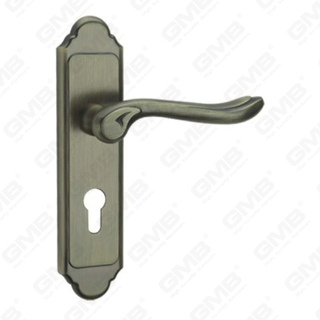 Manico della porta tirare la maniglia hardware della porta in legno manico della serratura sulla piastra per il blocco a mortasa tramite in lega di zinco o maniglia della piastra della porta in acciaio (CM588-C100-DAB)