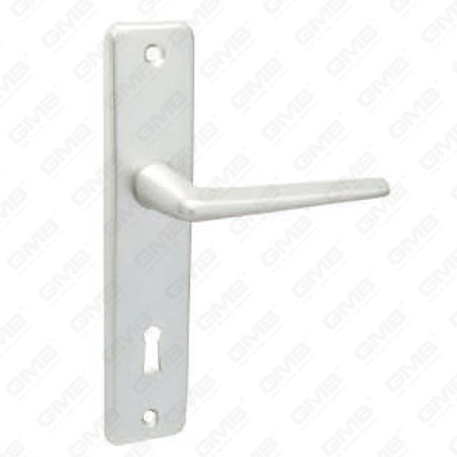 Maniglia per porta in alluminio ossigenato su piastra maniglia per porta (9016)