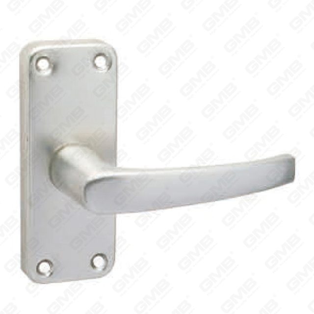 Maniglia per porta in alluminio ossigenato su piastra maniglia per porta (32405)