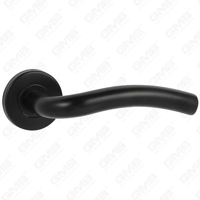 Design in stile moderno di colore nero di alta qualità #304 manico per porte in acciaio inossidabile rotondo manico a leva di rosa (GB03-108)