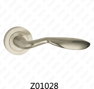 Maniglia per porta con rosetta in alluminio e lega di zinco in zama con rosetta rotonda (Z01028)