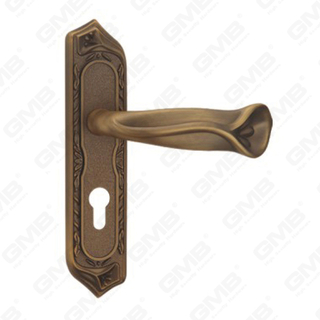 Manico della porta tirare la maniglia hardware della porta in legno manico della serratura sulla piastra per il blocco a mortasa tramite in lega di zinco o maniglia della piastra della porta in acciaio (CM755-C119-DYB)