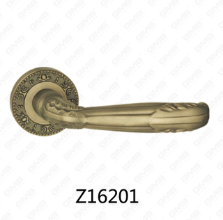 Maniglia per porta con rosetta in alluminio e lega di zinco in zama con rosetta rotonda (Z16201)